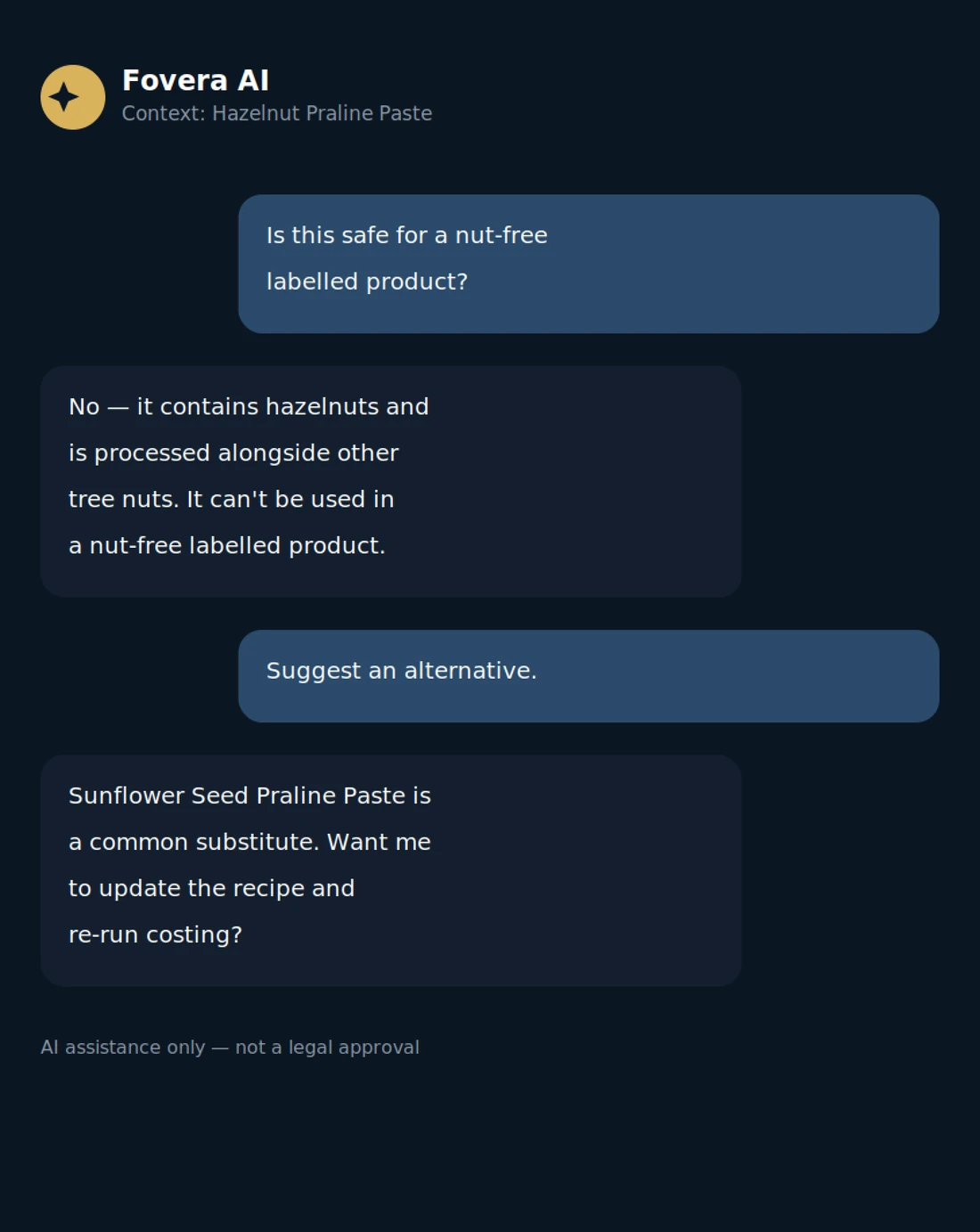 Fovera AI on ingredient risk