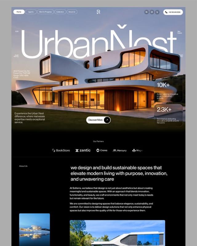 Urban Nest real estate website