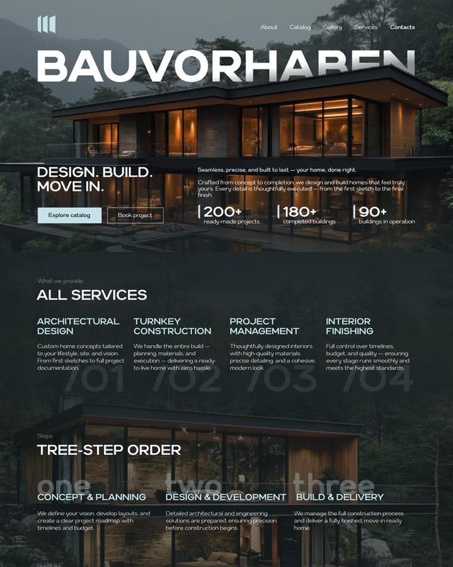 Bauvorhaben architecture and construction website