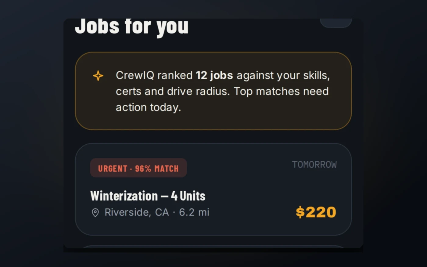 Smart Match job feed