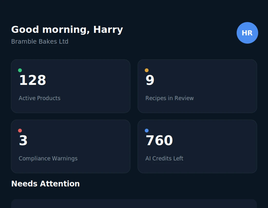 At-a-glance compliance