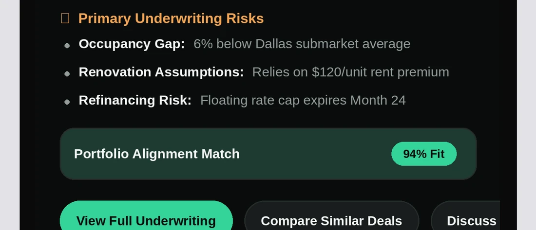 Underwriting risk, surfaced not buried