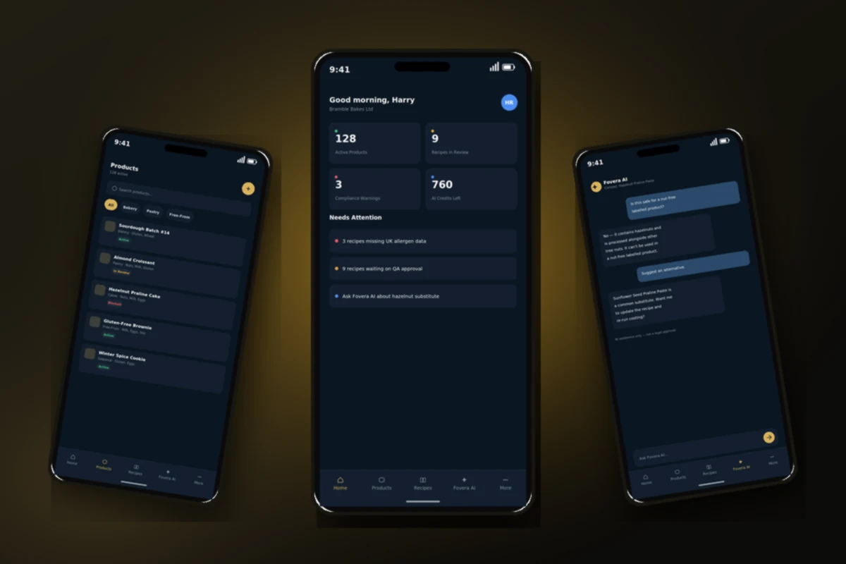 Fovera — AI-Powered Food Compliance App